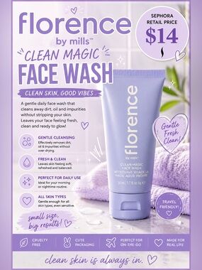 florence by mills Clean Magic Face Wash — Gentle Daily Cleanser